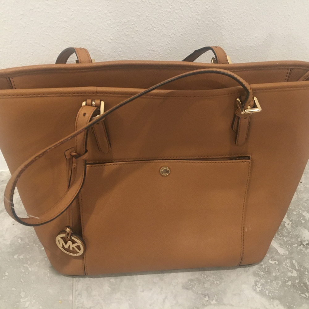 Michael Kors Tan Leather Tote Bag
